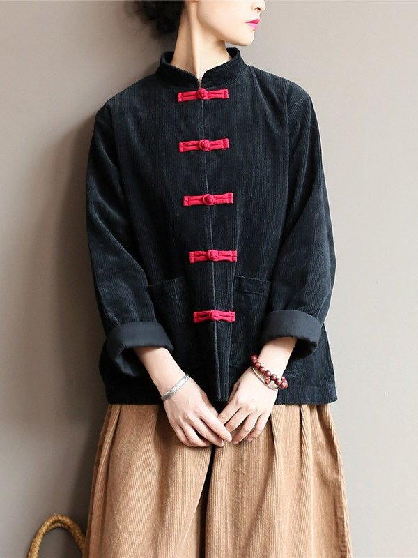 Блузка на ґудзиках, в азіатському стилі : 3 кольори