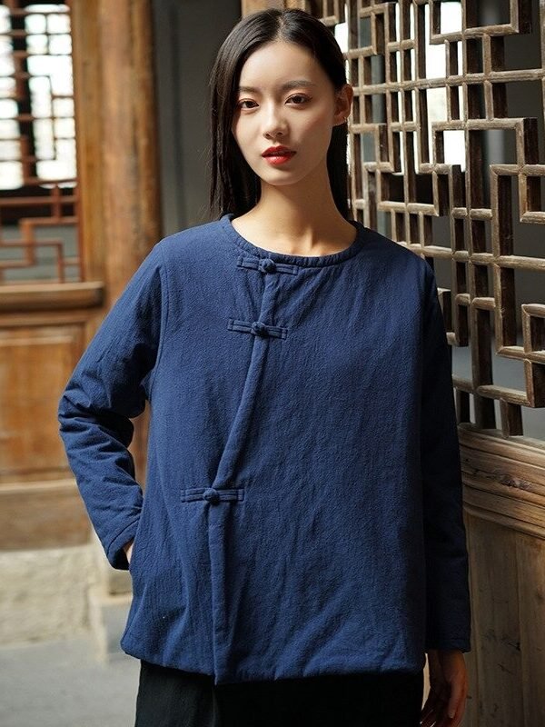 Вінтажна блузка в азіатському стилі – 3 кольори