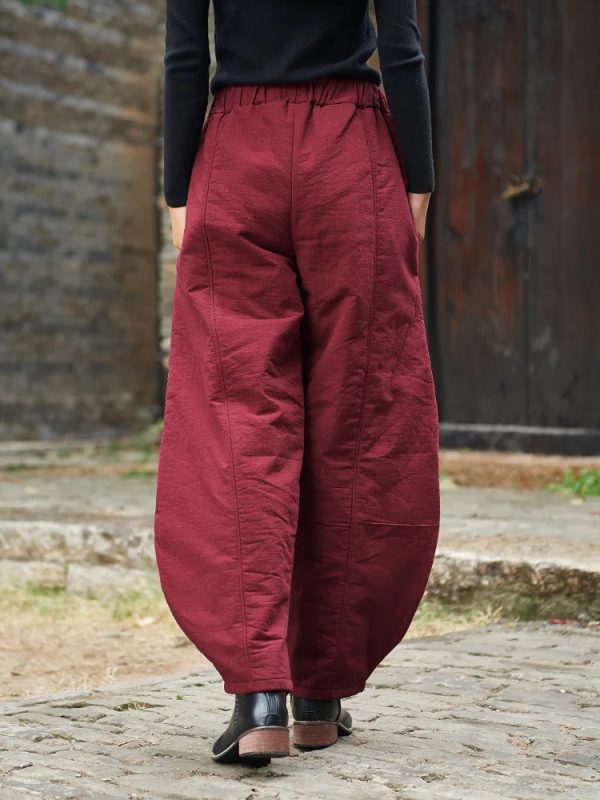 Теплі штани з еластичною талією та кишенями – 4 кольори