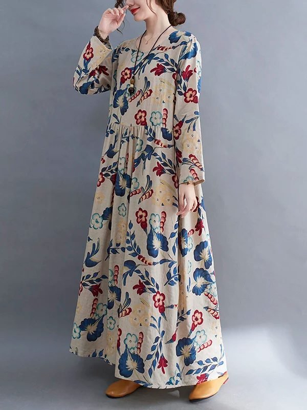 Вінтажна сукня з яскравим малюнком – 9 варіантів