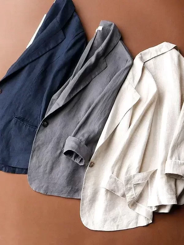 Вінтажний піджак з рукавом три четверті – 3 кольори