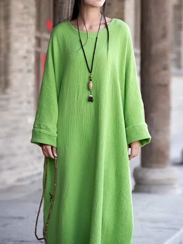 Вільна сукня з льону – 6 кольорів