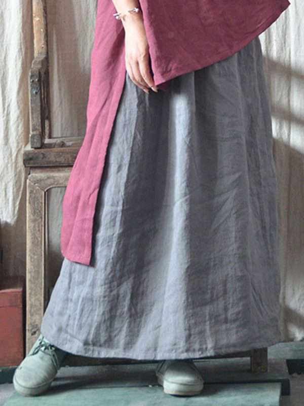 Легкая и свободная юбка с эластичной талией : 3 цвета
