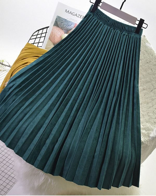 Плиссированная, двухслойная юбка с эластичной талией : 14 цветов