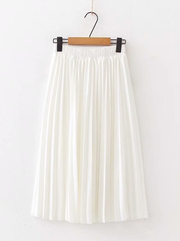 Длинная плиссированная юбка с эластичной талией : 7 вариантов