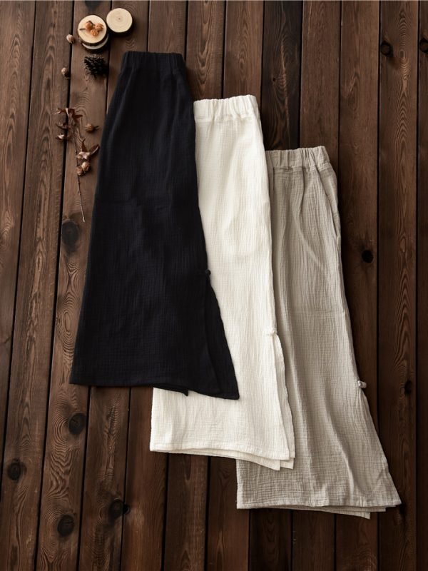 Хлопковая юбка с разрезами по бокам : 3 цвета