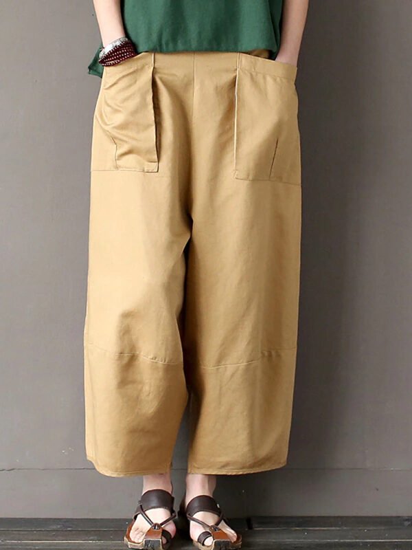 Широкие штаны выше щиколоток : 4 цвета